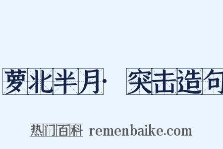 萝北半月·突击造句是什么意思的图片